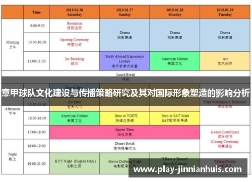 意甲球队文化建设与传播策略研究及其对国际形象塑造的影响分析